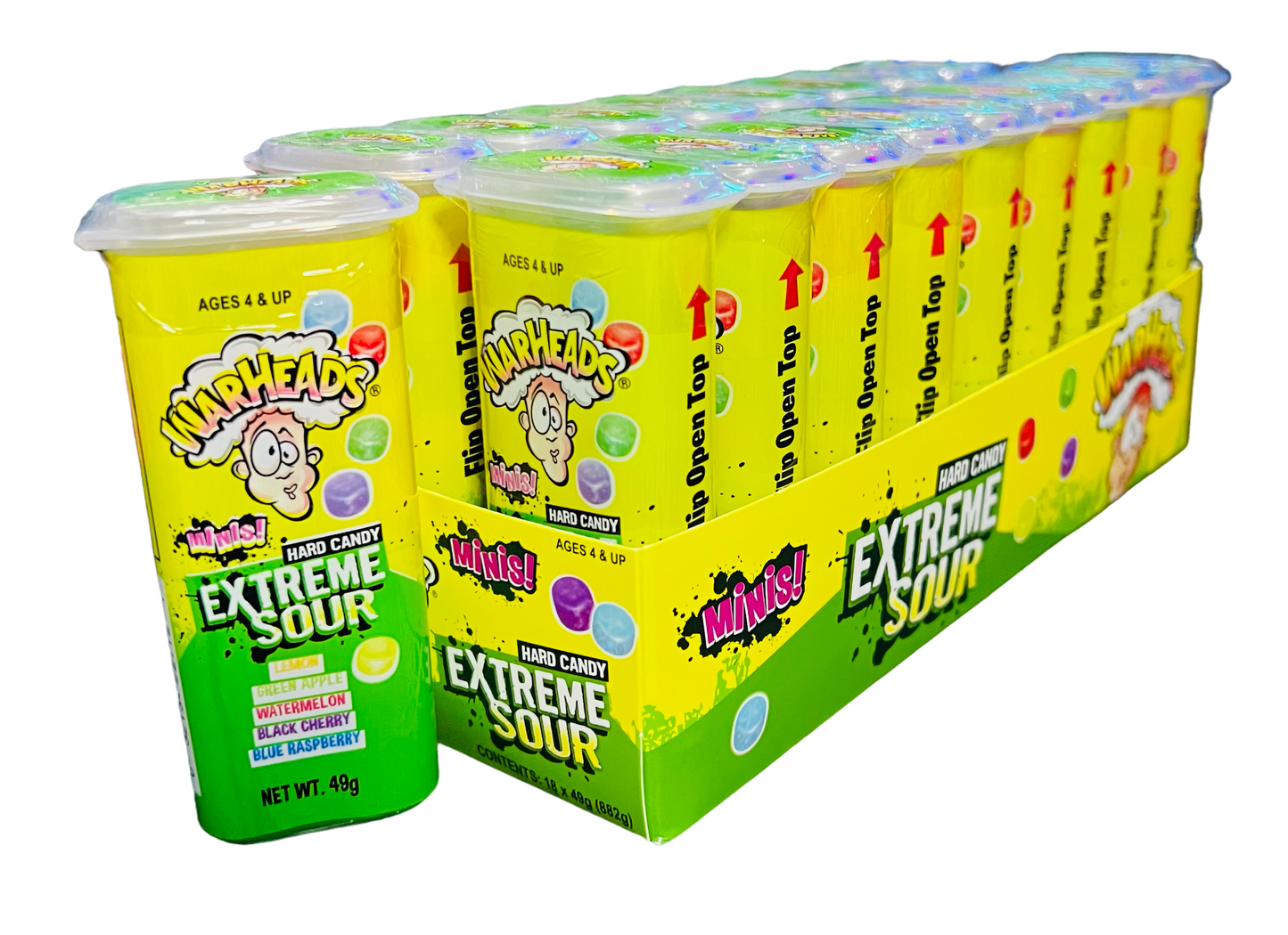 Warheads Mini Hard Candy Extreme Sour (49g)