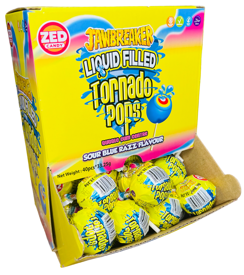 Jawbreaker Liquid Filled Tornado Pops (33g) – Tempting Sweets