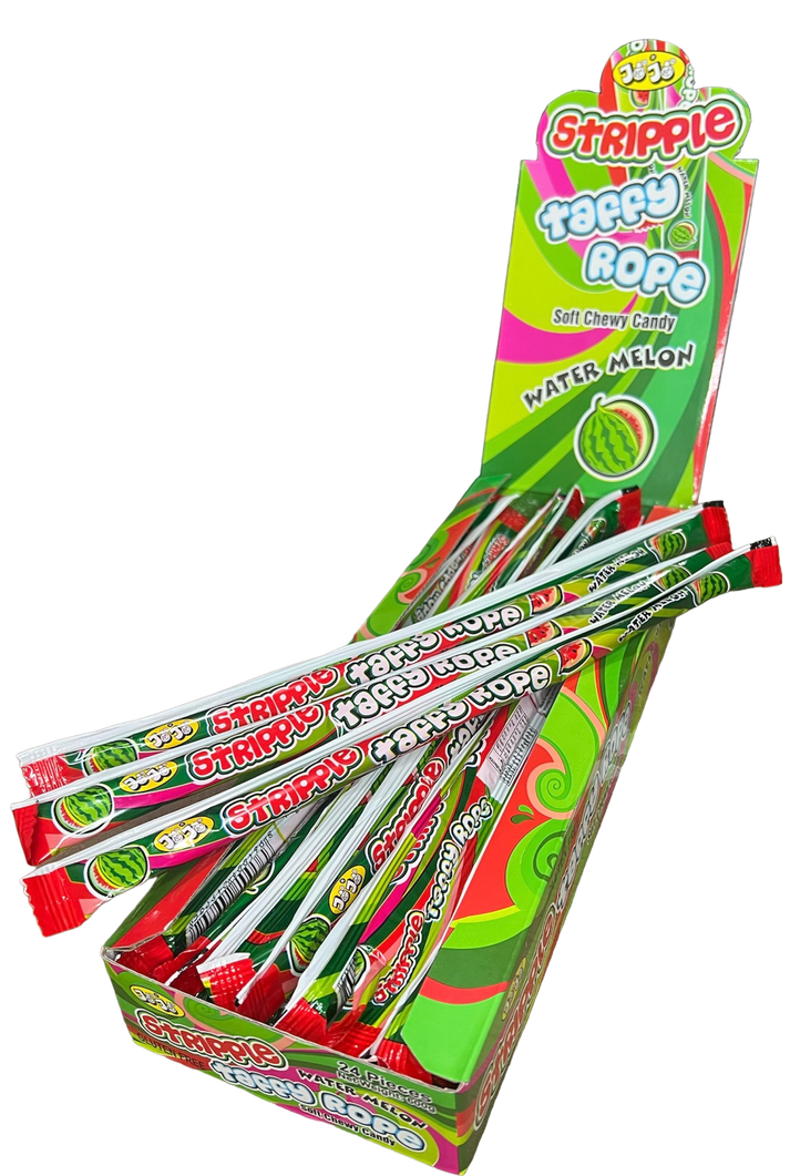 JoJo Stripple Taffy Rope Watermelon (25g) – Tempting Sweets